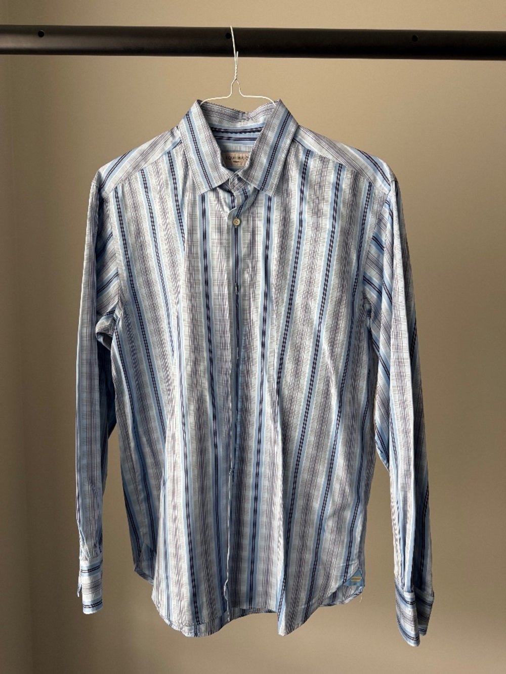 Equilibrio Milano Striped Dress Shirt - Medium